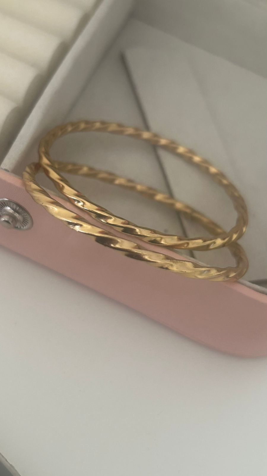 Authentic Panchaloha Bangles – Pair of 2 | Textured Spiral Rope Design | Unpolished Traditional Look