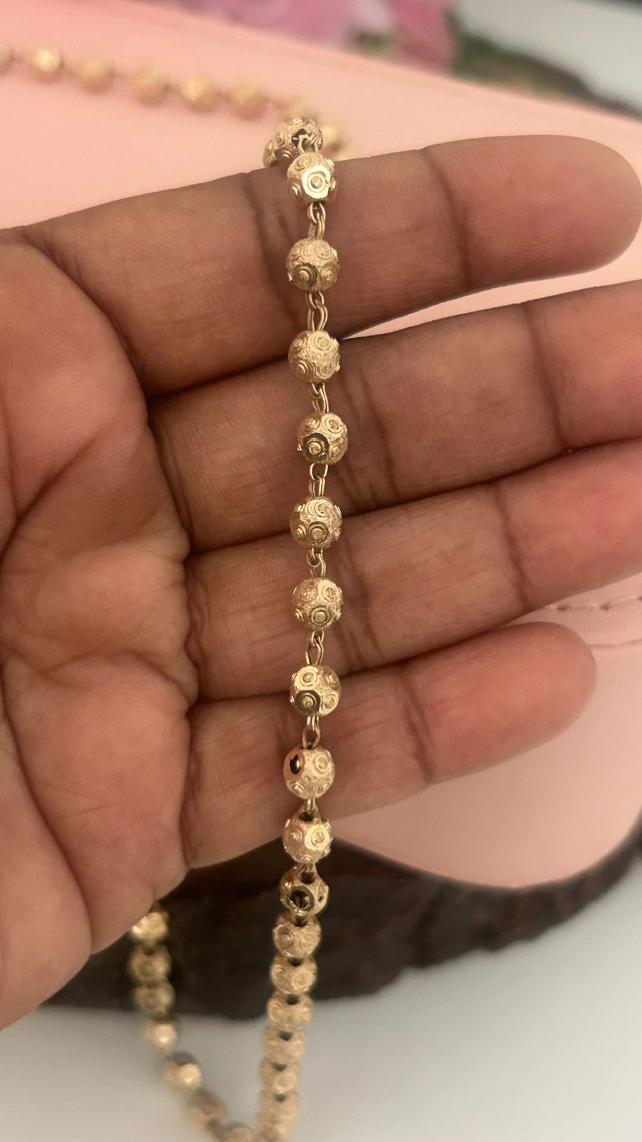 “Unpolished Panchaloham Box Chain 24 Inches | 0.3 mm Thick Traditional Temple Jewellery for Men & Women”