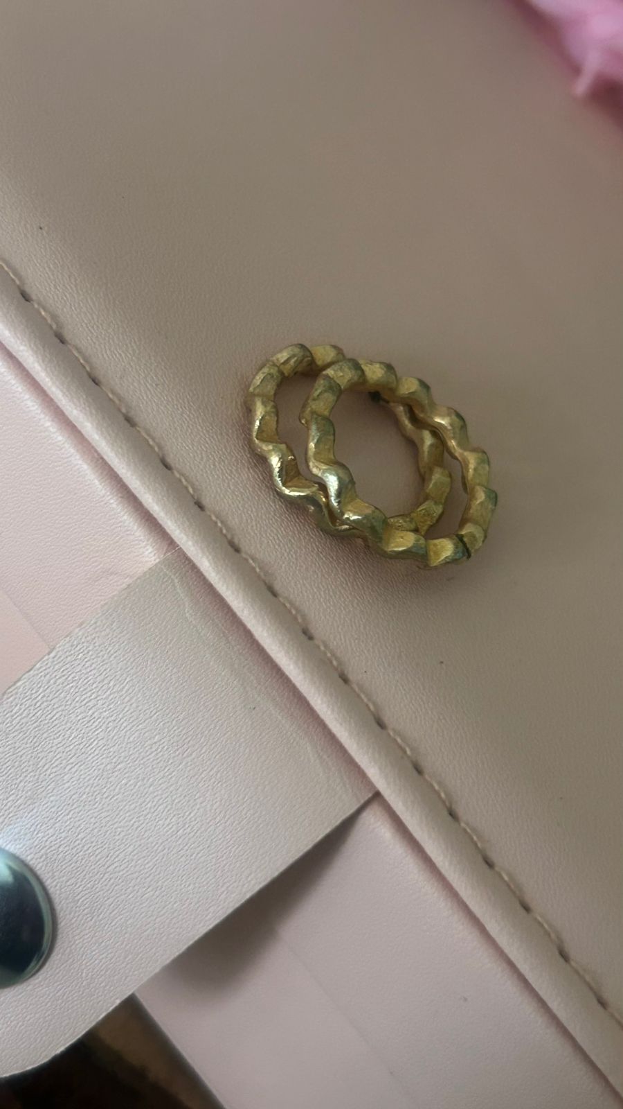 “Unpolished Panchaloham Wavy Design Toe Rings Pack of 2 | Traditional Antique Finish Temple Jewellery”