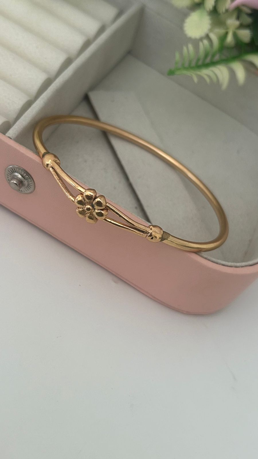 –Floral Charm Unpolished Kada for Women”