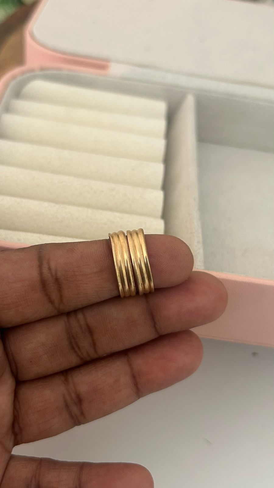 Unpolished Panchaloham Layered Toe Ring pair of 2 – Adjustable Tribal Design