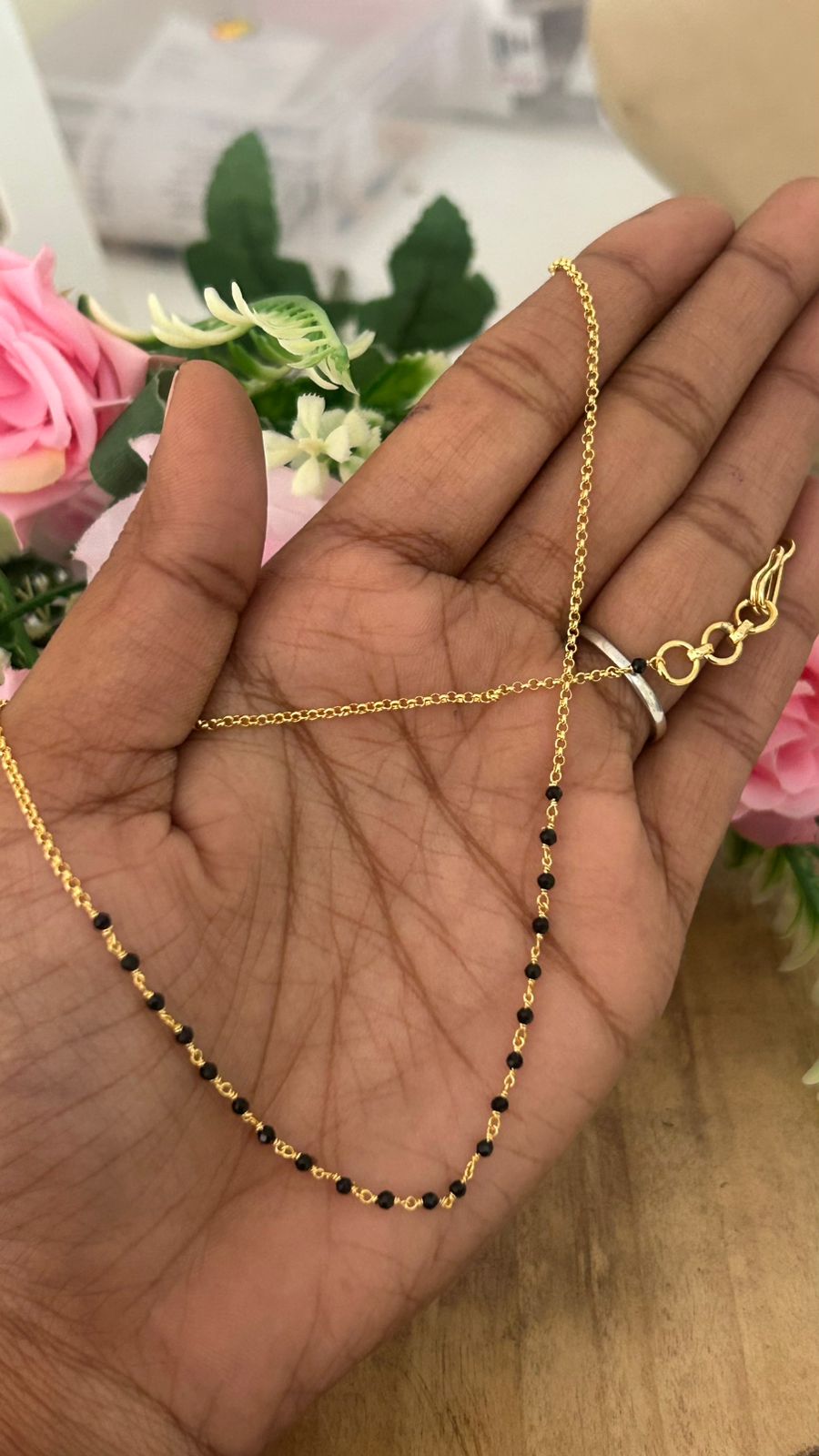 Modern Black Beads Chain for Women – Sleek Daily Wear Jewelleryll 16 inch’s only