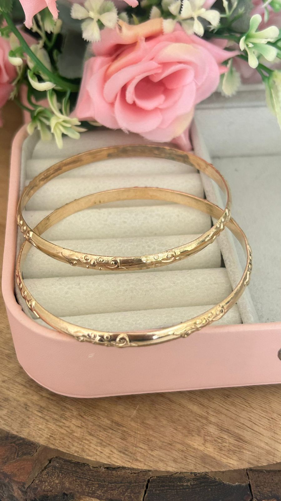 Classic Panchaloham Engraved Bangles – Antique Look (Pair of 2)