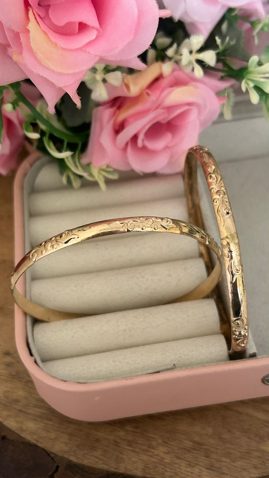 Classic Panchaloham Engraved Bangles – Antique Look (Pair of 2)