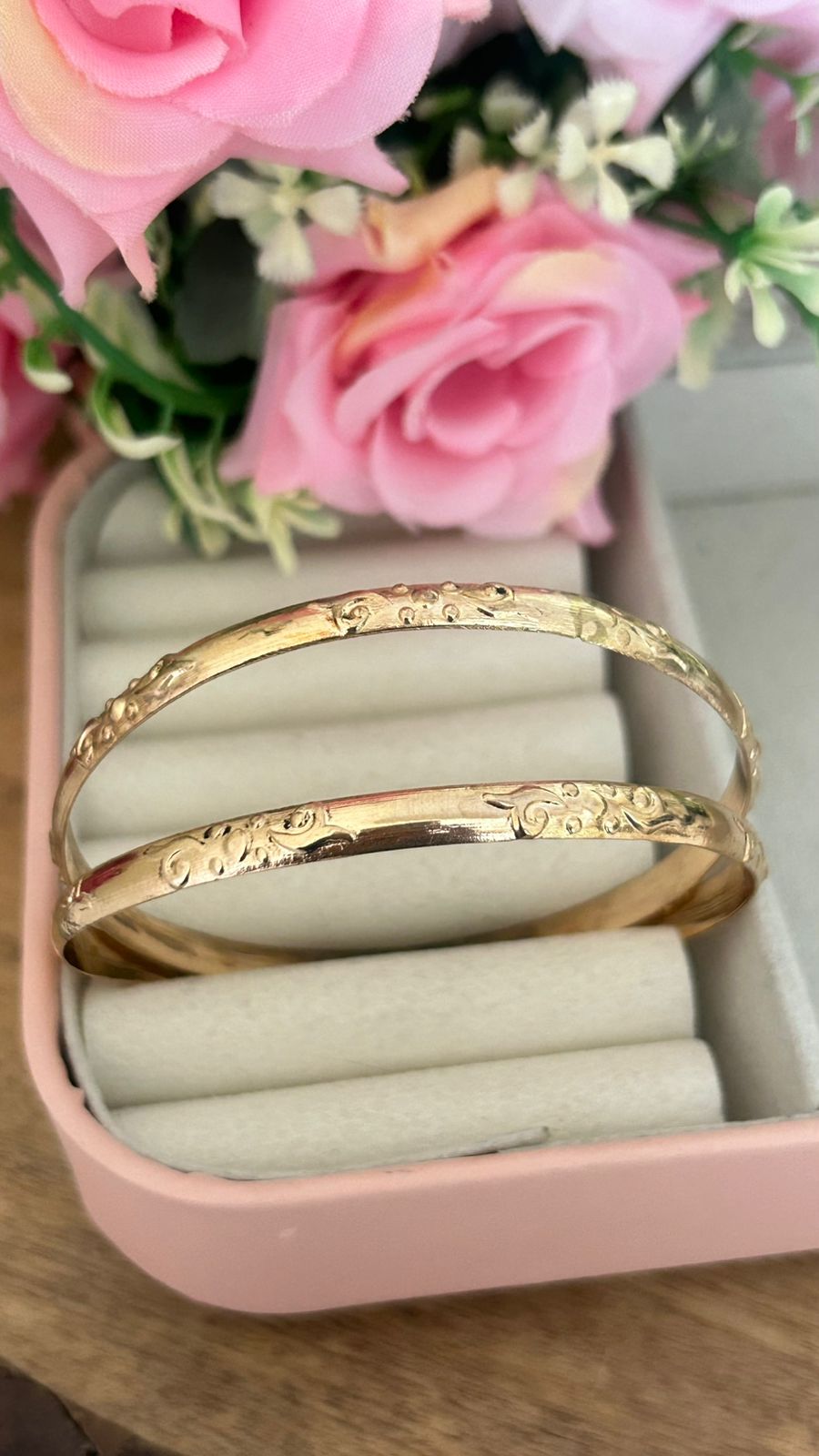 Classic Panchaloham Engraved Bangles – Antique Look (Pair of 2)