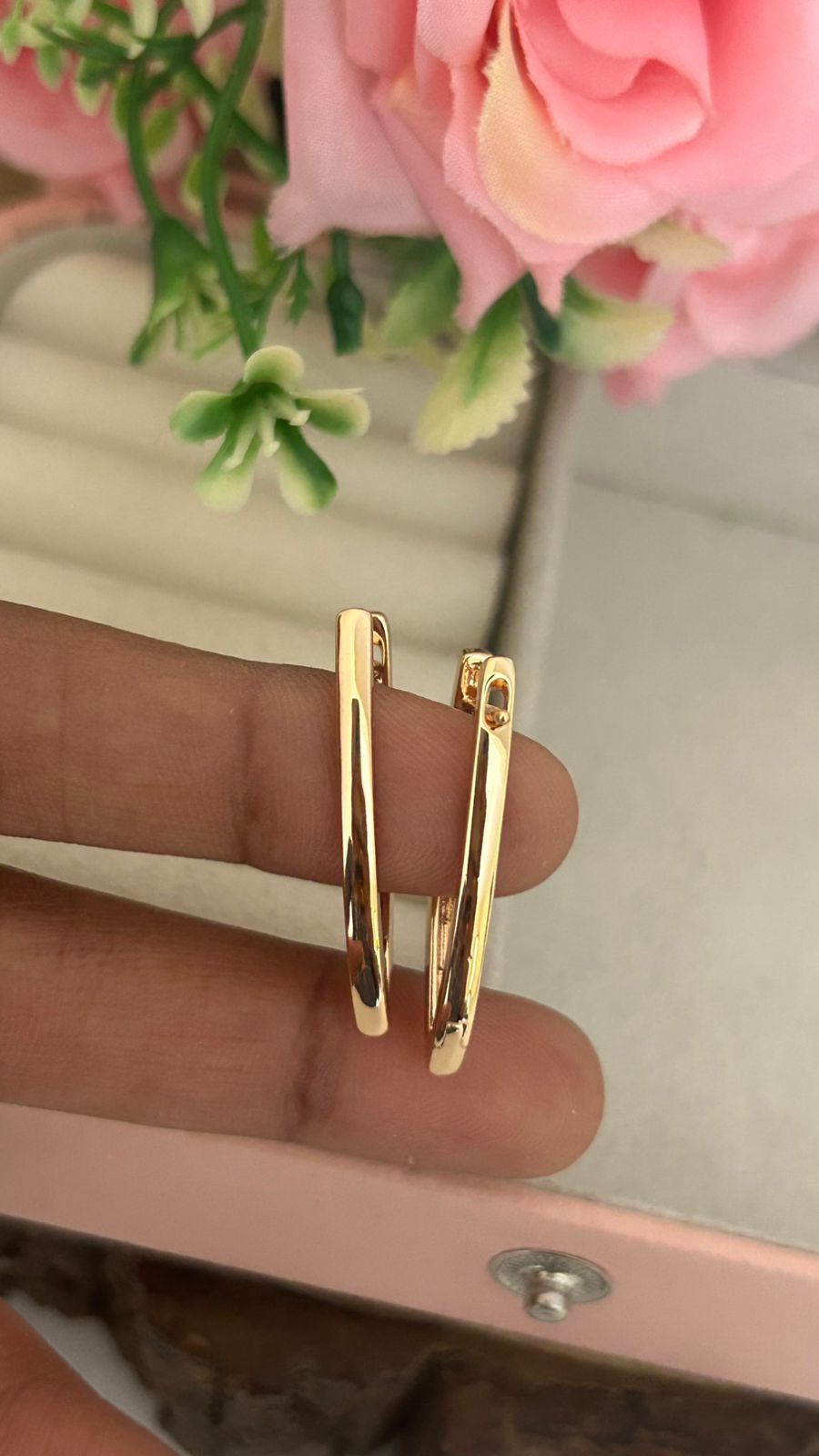 Elegant Gold-Polish  Bali Earrings – Modern Daily Wear Design