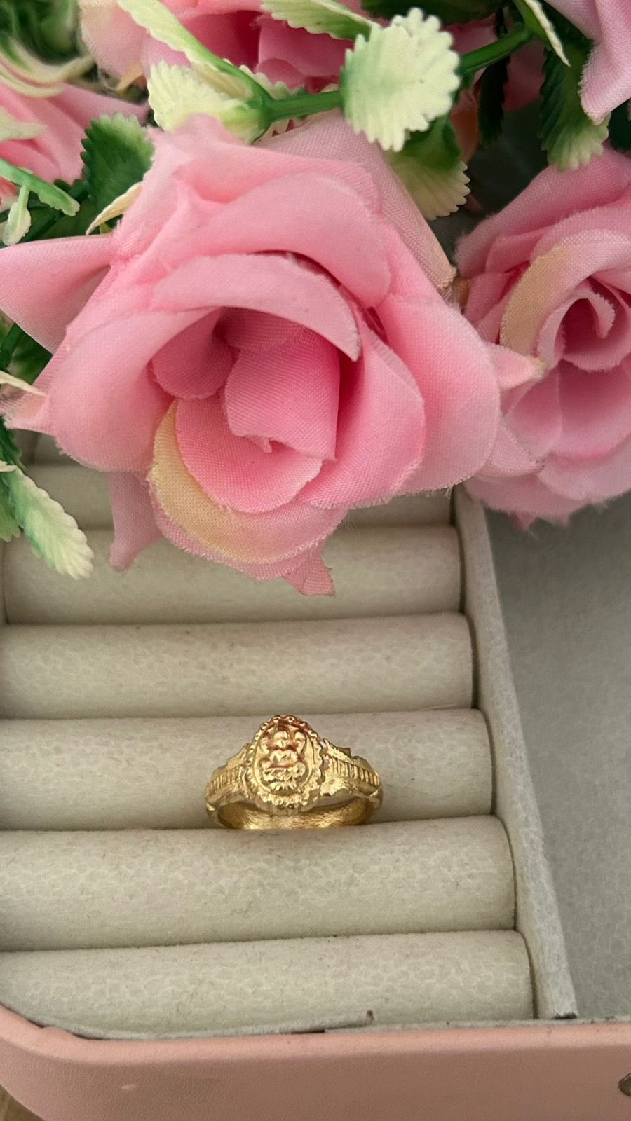 Handcrafted Lakshmi Panchaloham Ring | Traditional Divine Design | Spiritual Daily Wear