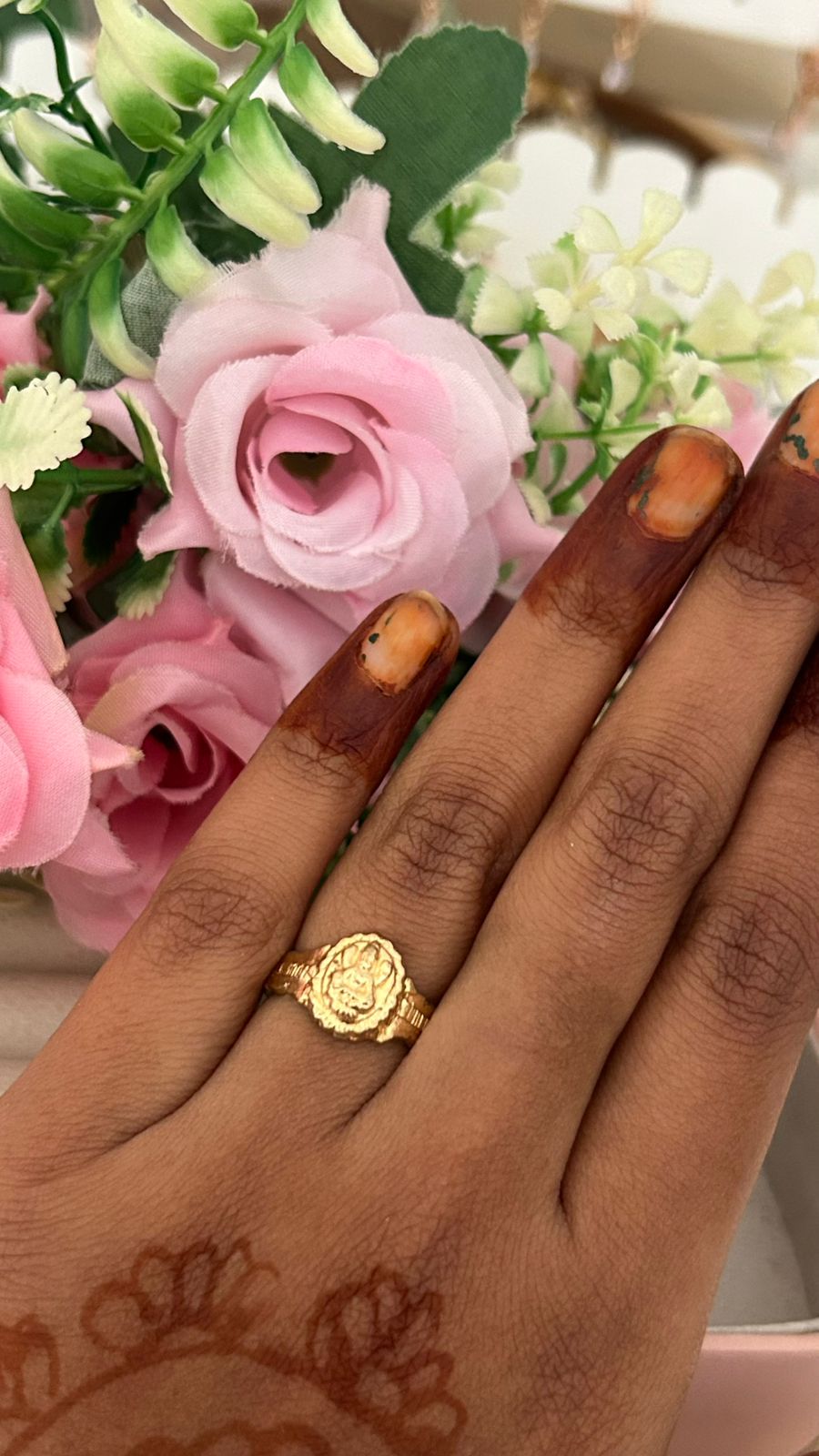 Handcrafted Lakshmi Panchaloham Ring | Traditional Divine Design | Spiritual Daily Wear