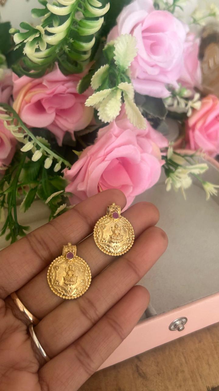 “Panchaloham Unpolished Lakshmi Coin Sutralu | Traditional wear”