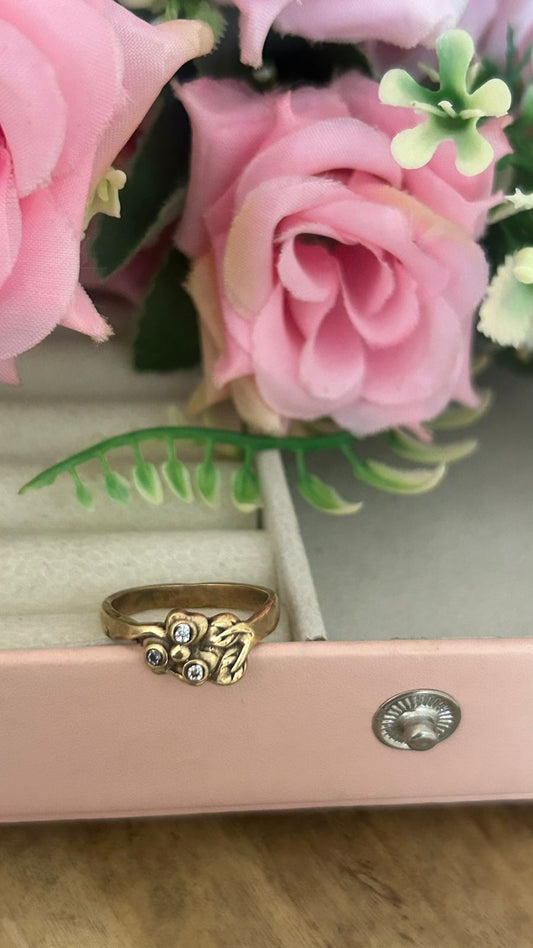 Handcrafted Panchaloha Floral Design Ring | Antique Finish Traditional Jewellery