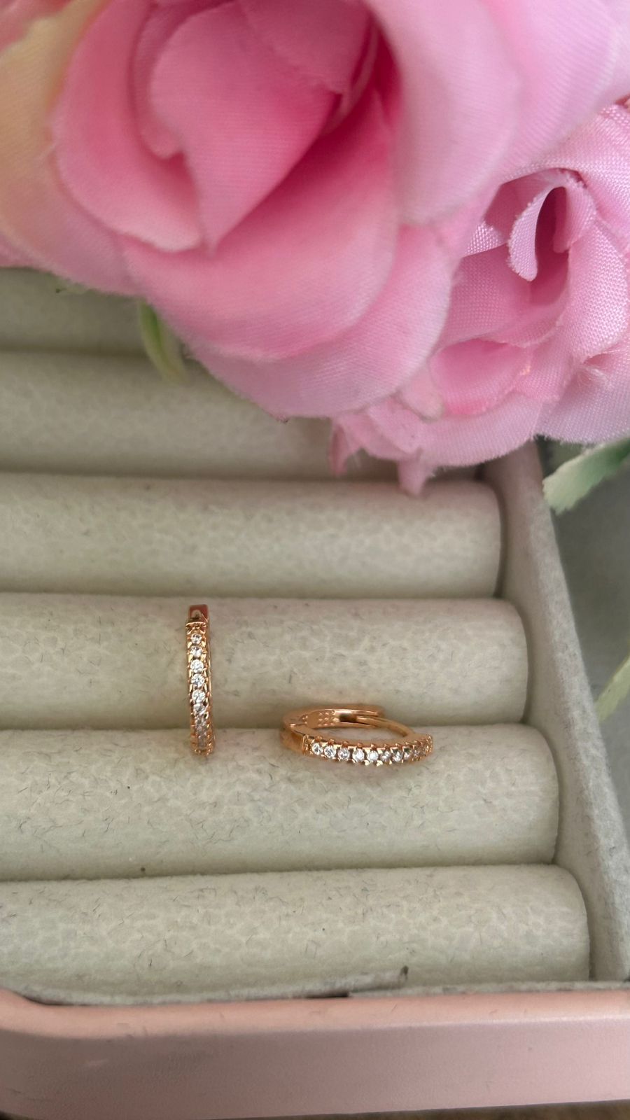Slim CZ Stone Bali Earrings for Daily Wear