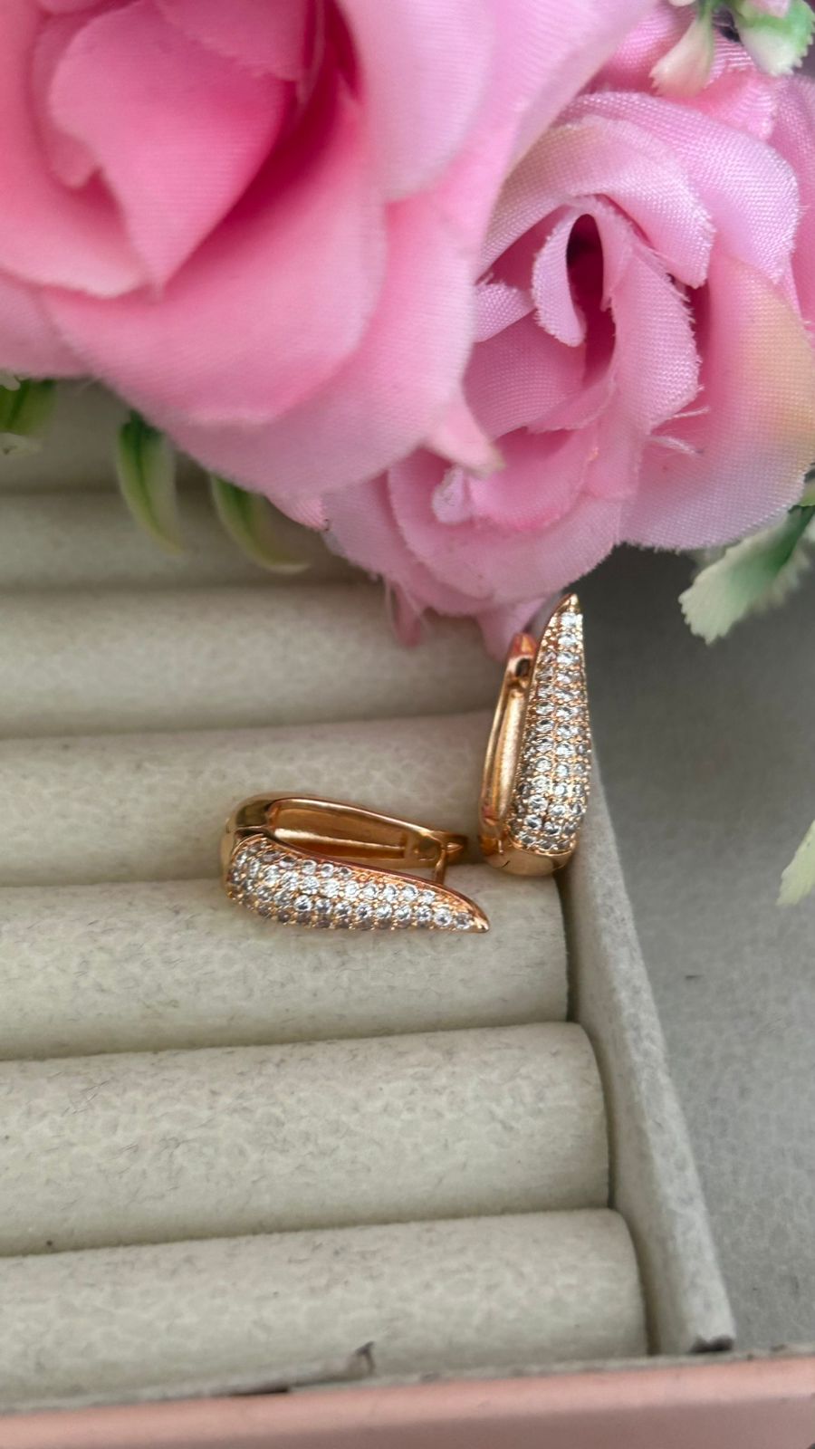 CZ full stone Bali earrings