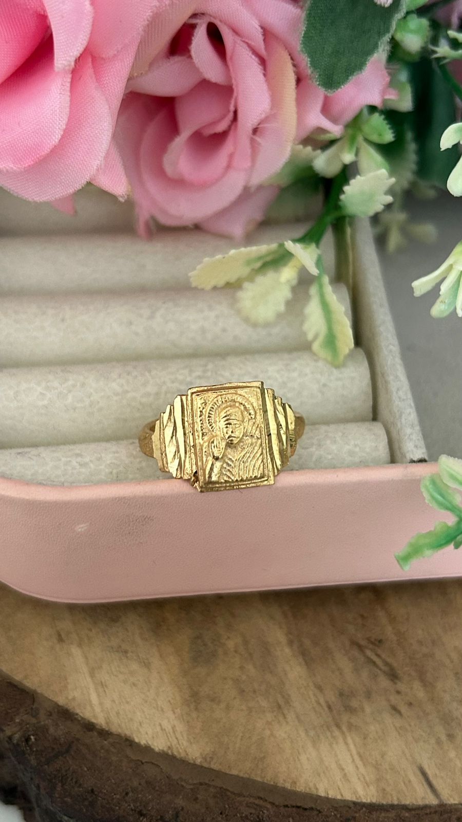 Divine Sai Baba Panchaloham Temple Ring (Unpolished Finish)