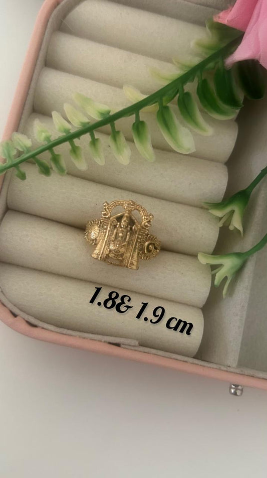 Sri Balaji Shanku Chakra Panchaloham Unpolished Ring