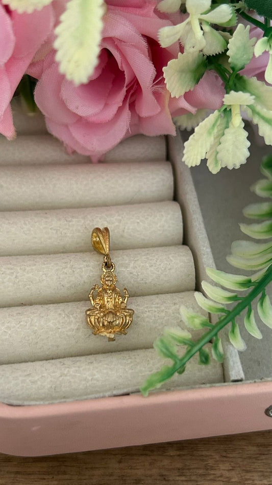 Panchaloham Lakshmi Devi Pendant – Traditional Gold Finish Divine Jewelry