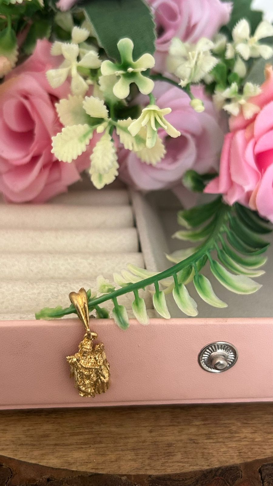 Divine Radha Krishna Panchaloham Pendant for Peace & Devotion