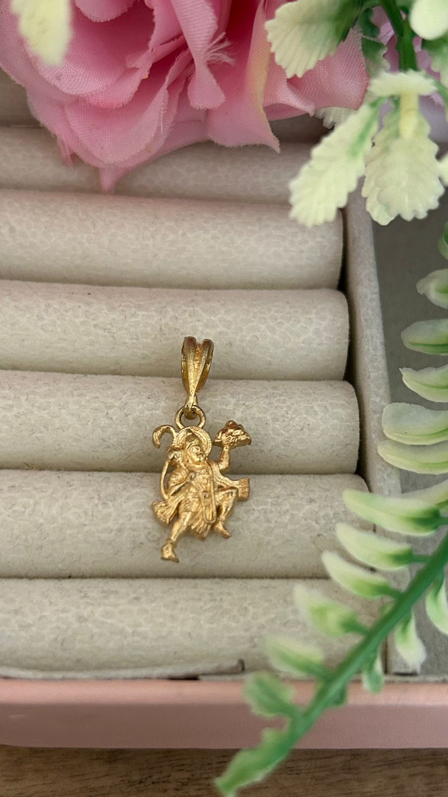 Handcrafted Panchaloham Hanuman Pendant | Sanjeevani Mountain Design