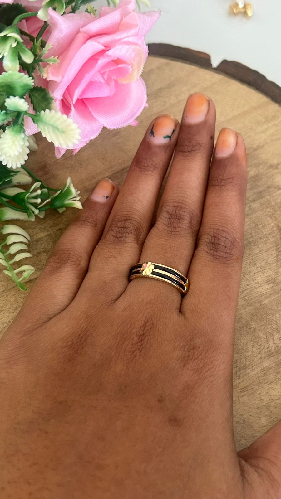 Handcrafted Panchaloham Elephant Hair Ring – Traditional Design