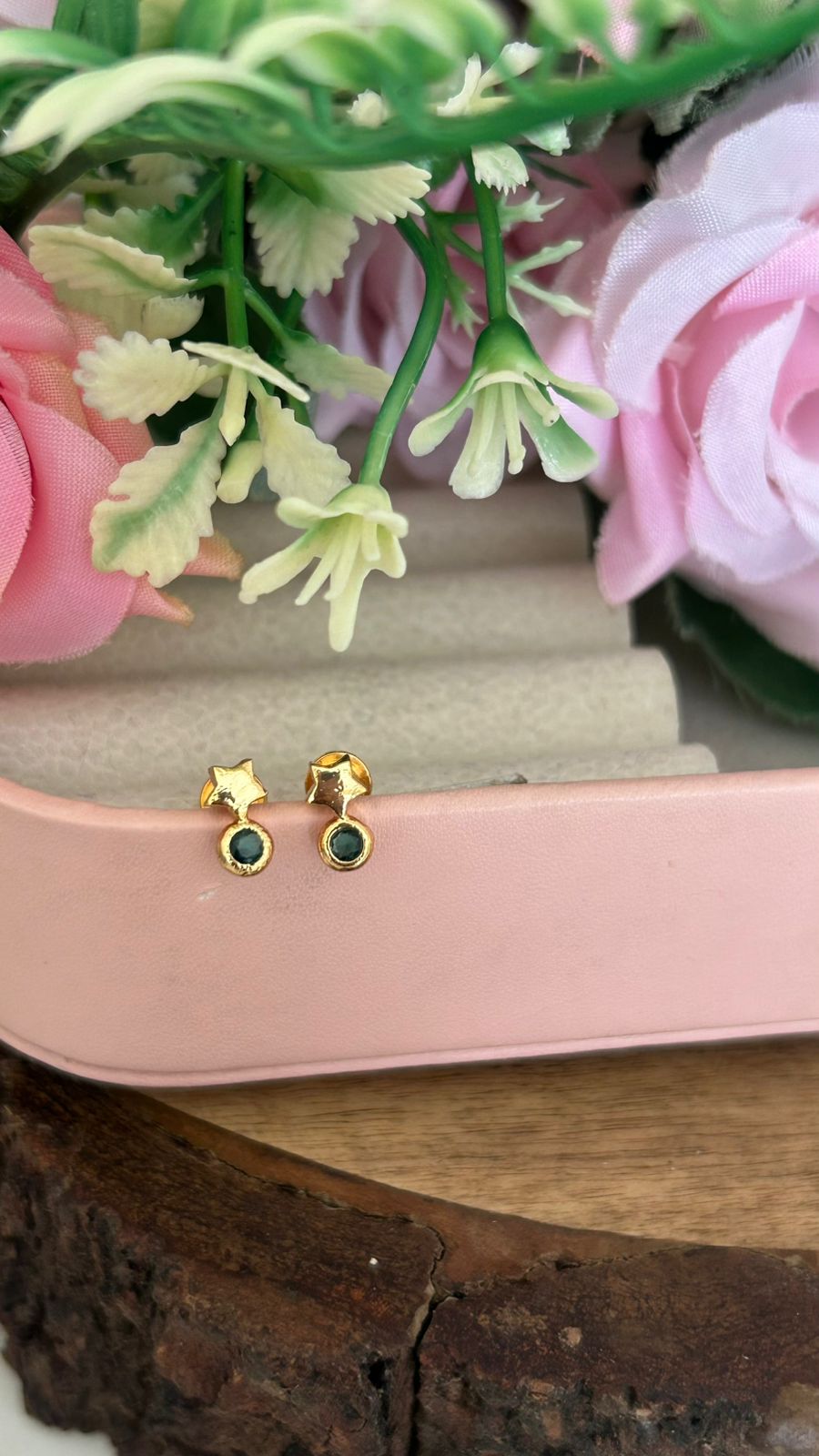 Panchaloham Star Stud Earrings with Drop small size