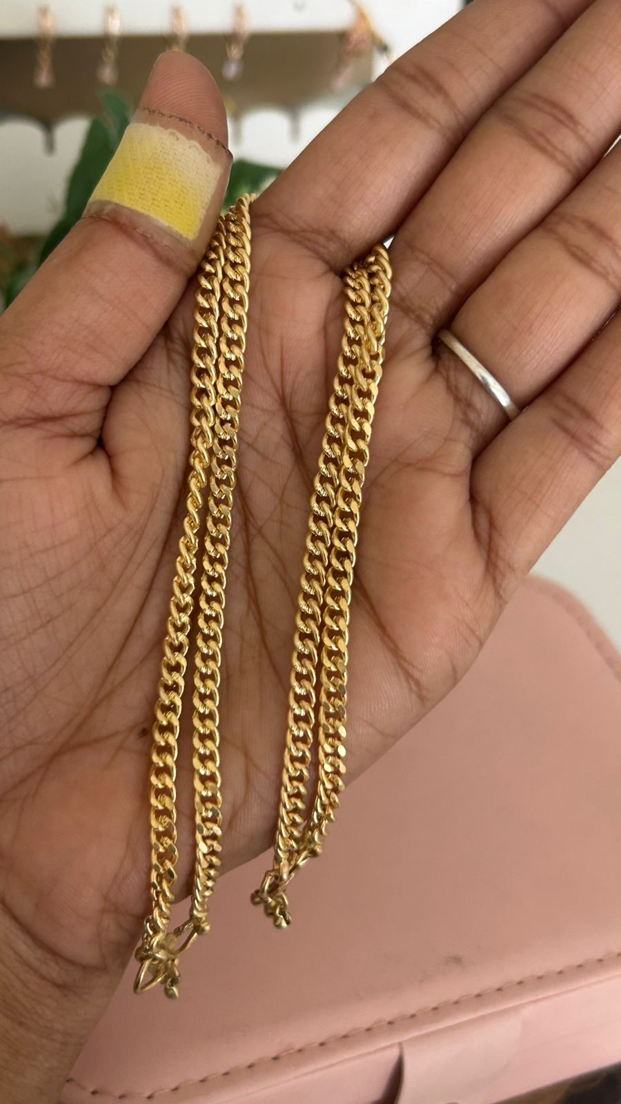 Traditional Panchaloham Curb Chain – unpolished Daily Wear Jewelry in 10 n half inch
