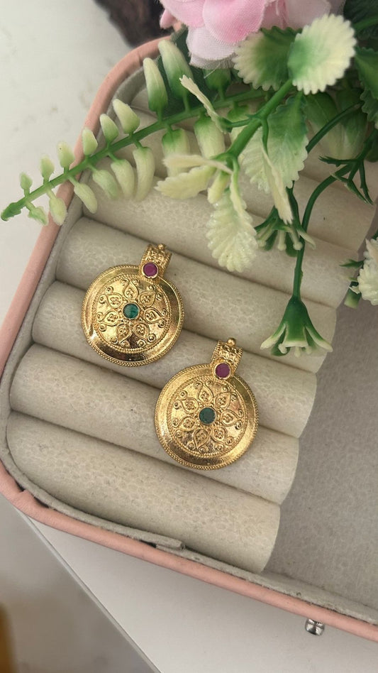 Panchaloham Unpolished Sutralu with Traditional Temple Design