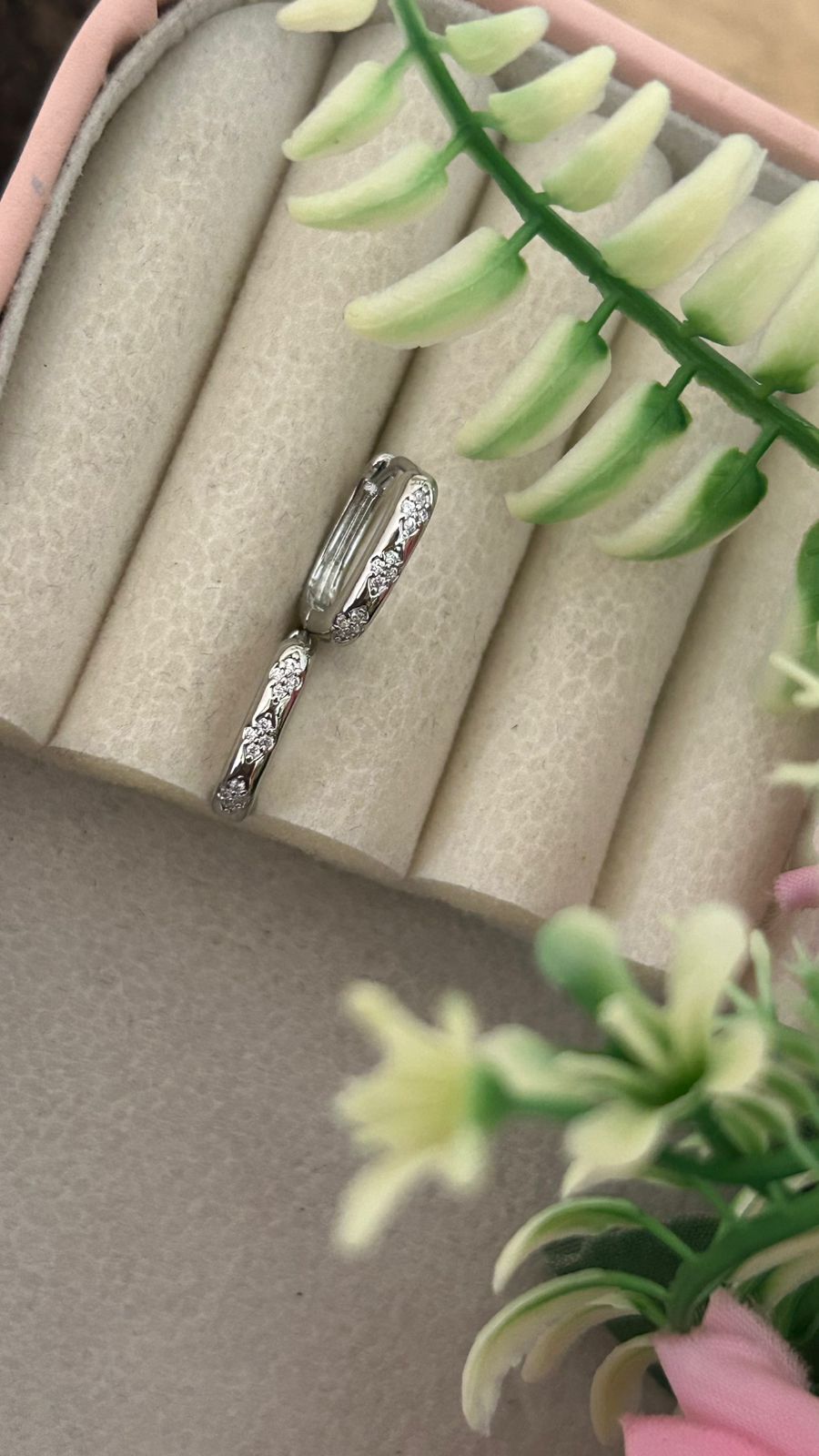Elegant Slim Link Dangle Earrings with CZ Stones