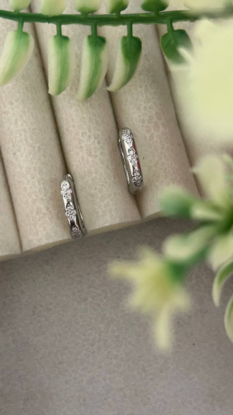 Elegant Slim Link Dangle Earrings with CZ Stones