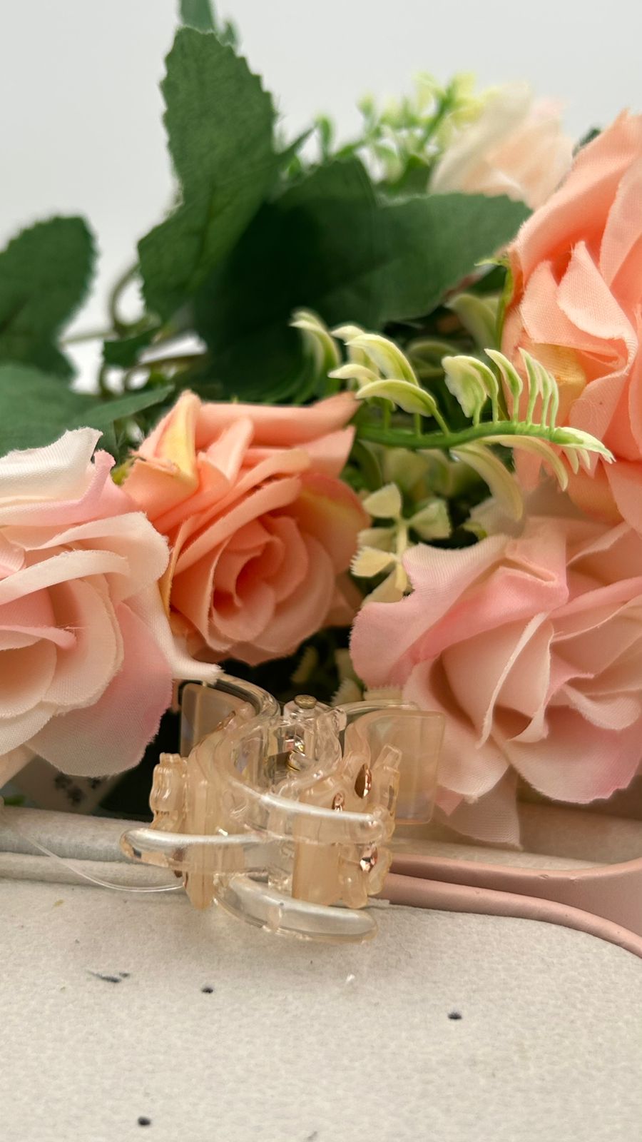 Korean Style Mini Hair Claw Clips – Pastel Crystal Hair Accessories