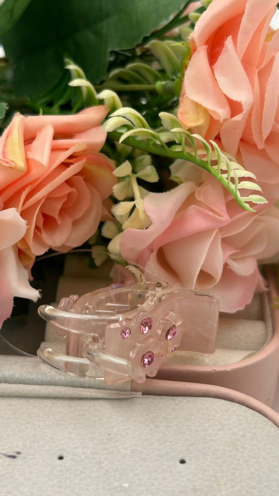 Korean Style Mini Hair Claw Clips – Pastel Crystal Hair Accessories