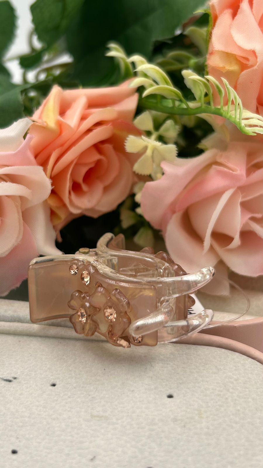 Korean Style Mini Hair Claw Clips – Pastel Crystal Hair Accessories