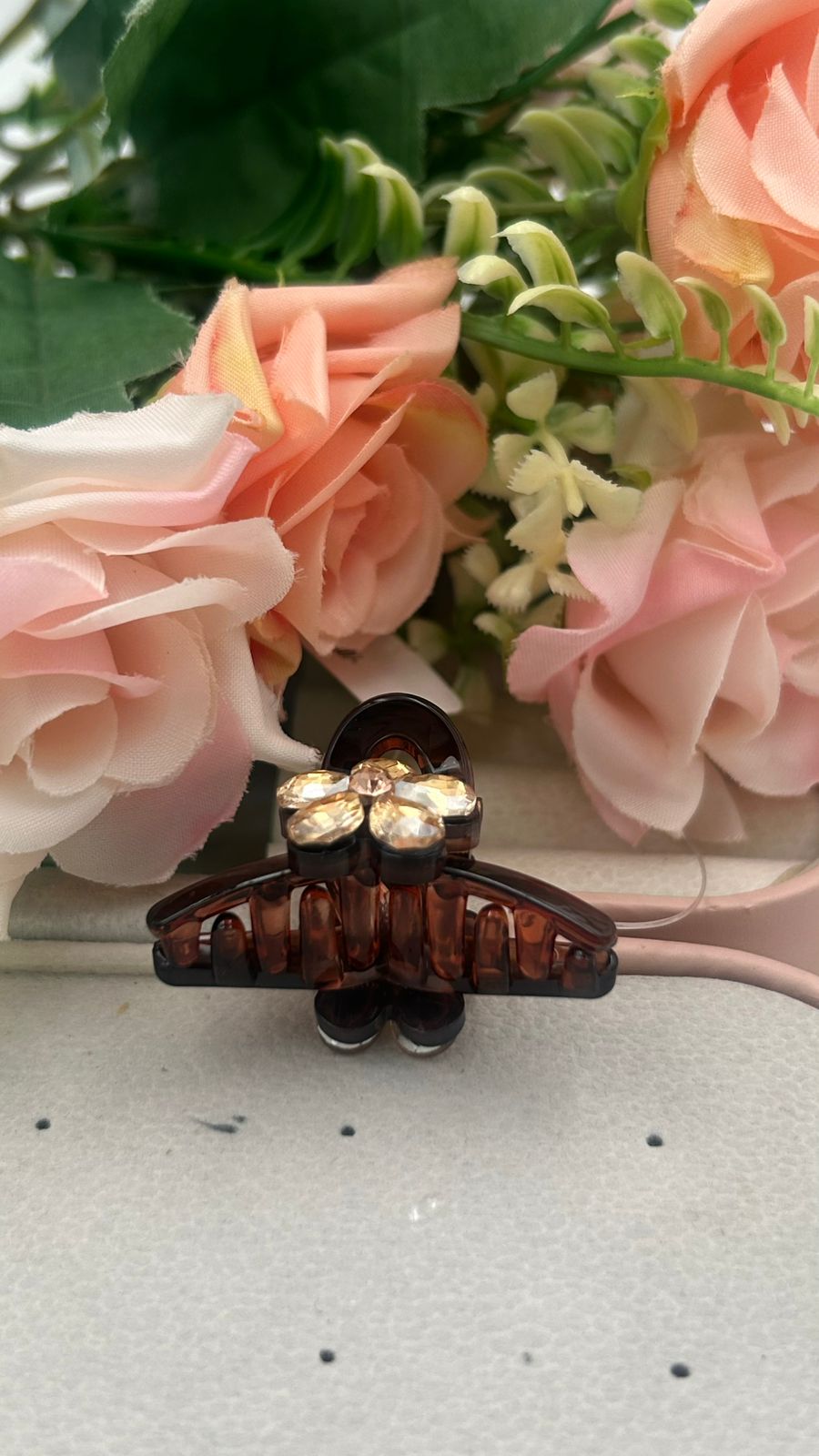 Cute Mini Hair Claw Clips with Rhinestones – Acrylic Hair Accessories