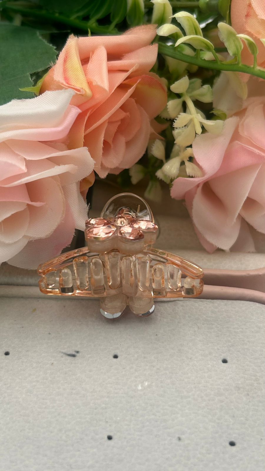 Cute Mini Hair Claw Clips with Rhinestones – Acrylic Hair Accessories