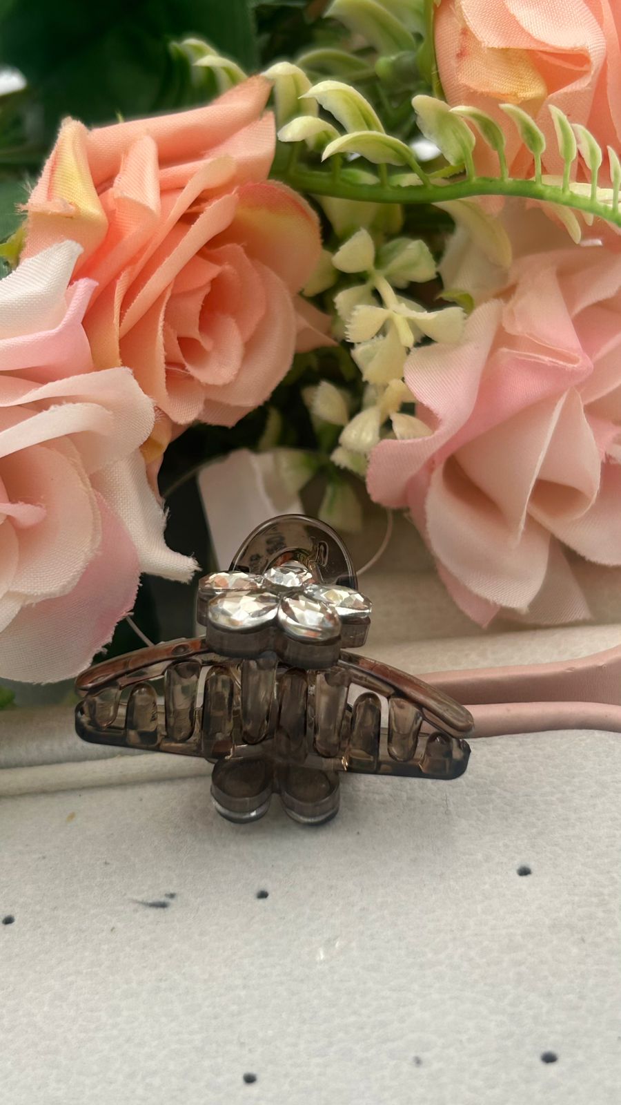 Cute Mini Hair Claw Clips with Rhinestones – Acrylic Hair Accessories