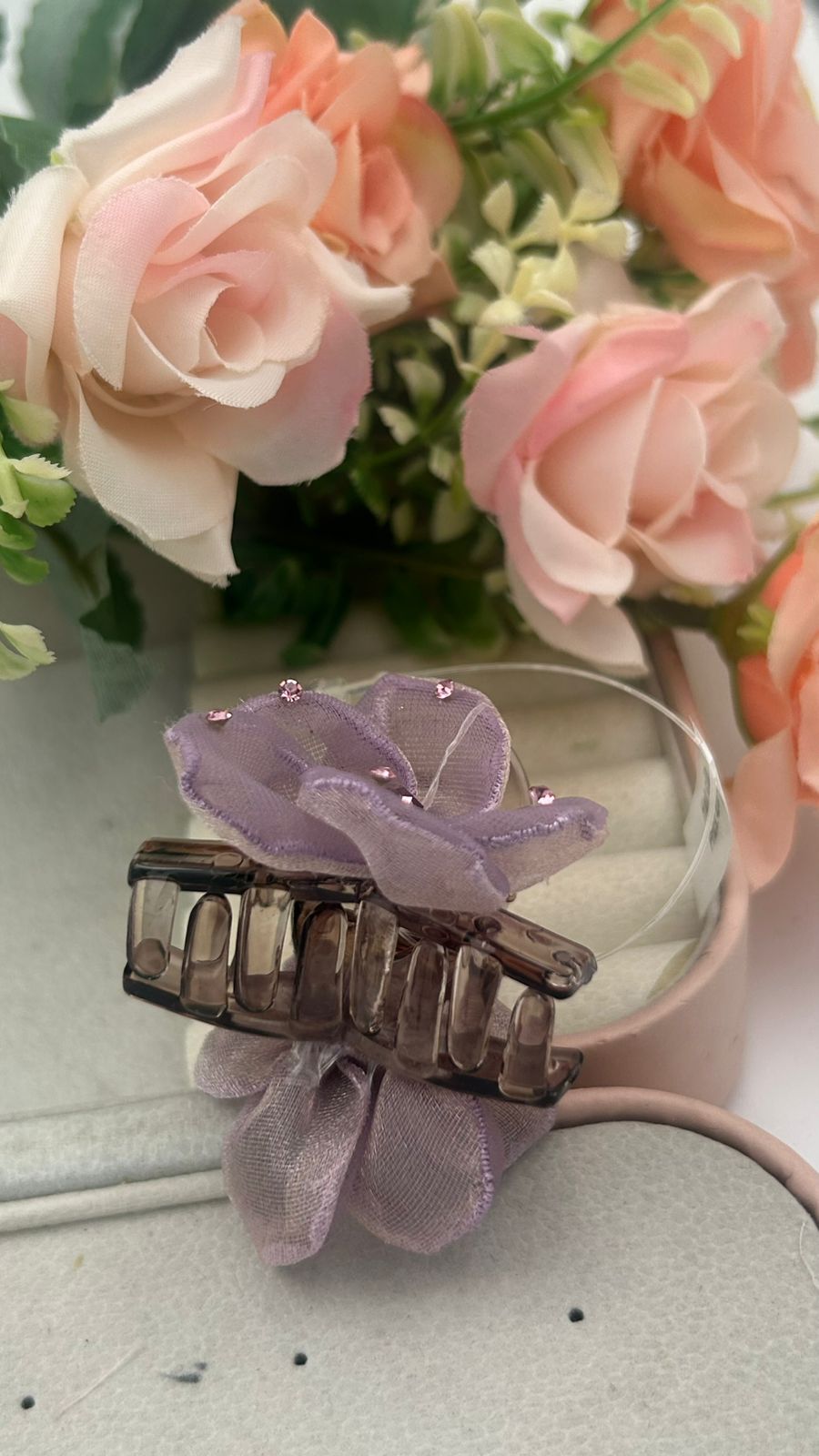 Fabric Flower Hair Claw Clips – Cute Hair Accessories for Girls