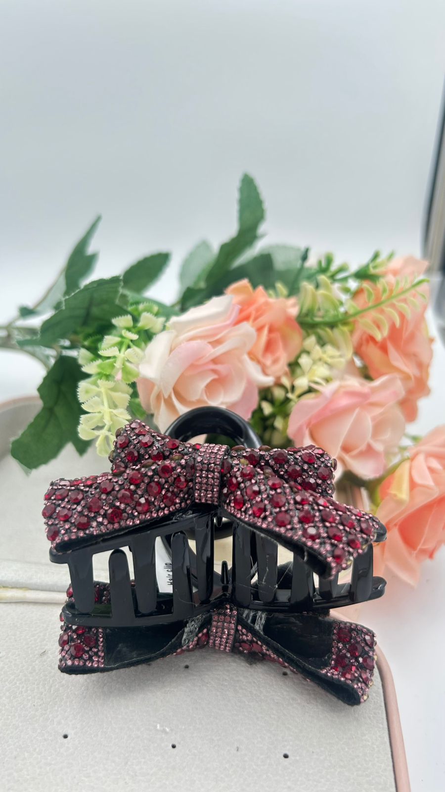 Glitter Bow Hair Claw Clips – Elegant Hair Accessories for Women