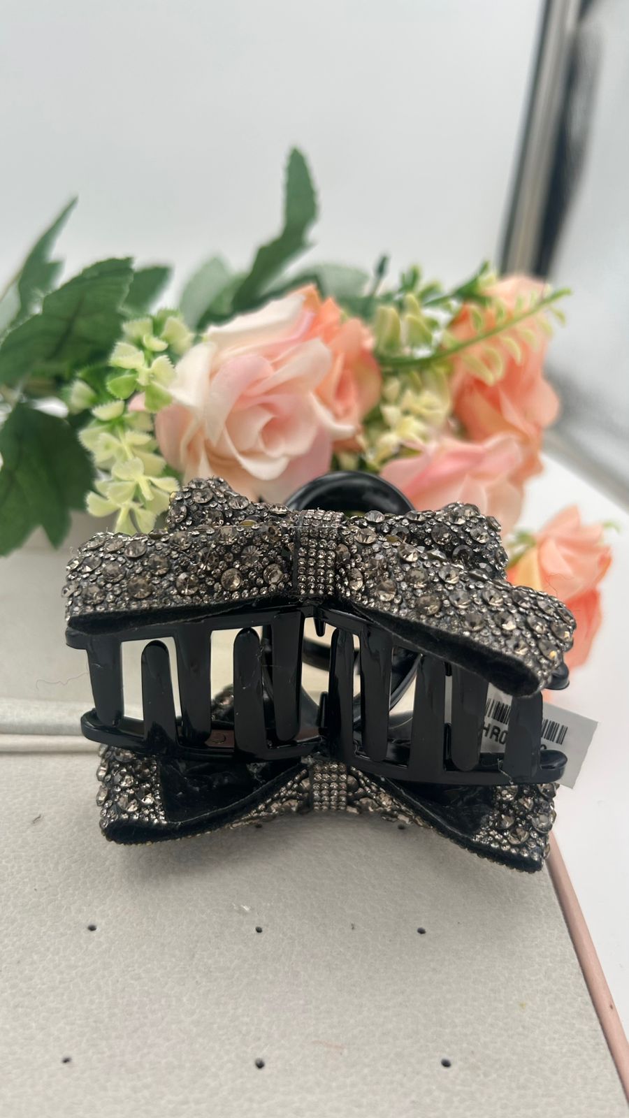 Glitter Bow Hair Claw Clips – Elegant Hair Accessories for Women