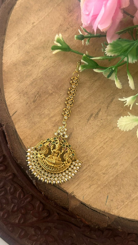 LAXMI FLOWER GREENSTONE HAIR PAPATI