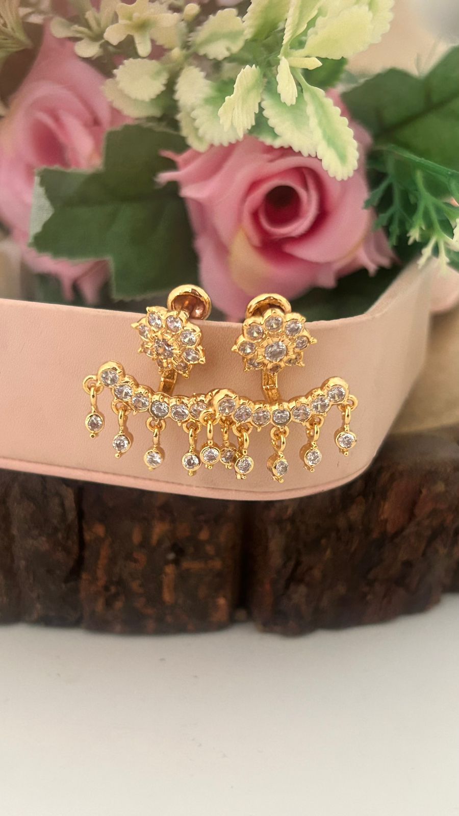 Designer Panchaloha Stone Studs with Removable Drops