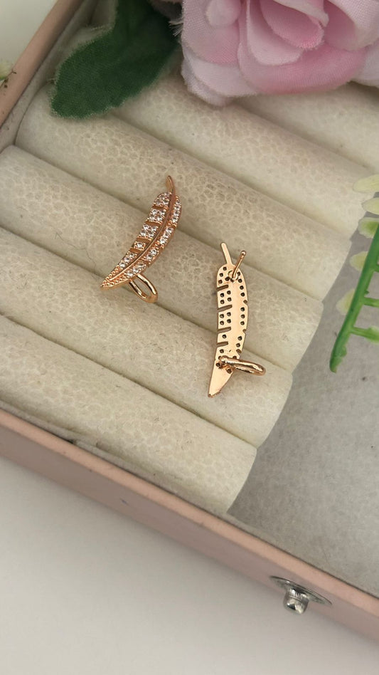 Stylish Nature Inspired CZ Ear Climbers