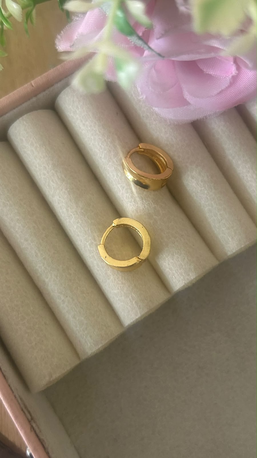 Micro Gold Plated Plain Huggie Bali Earrings for Women