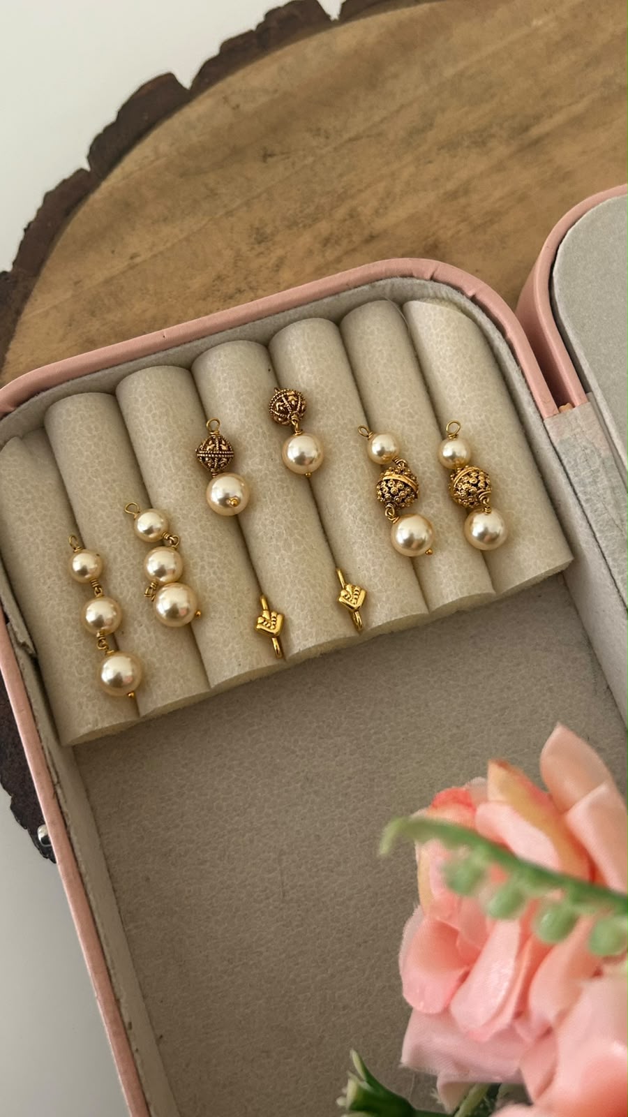 3-in-1 Changeable Pearl Hanging Earrings with Plain Hook