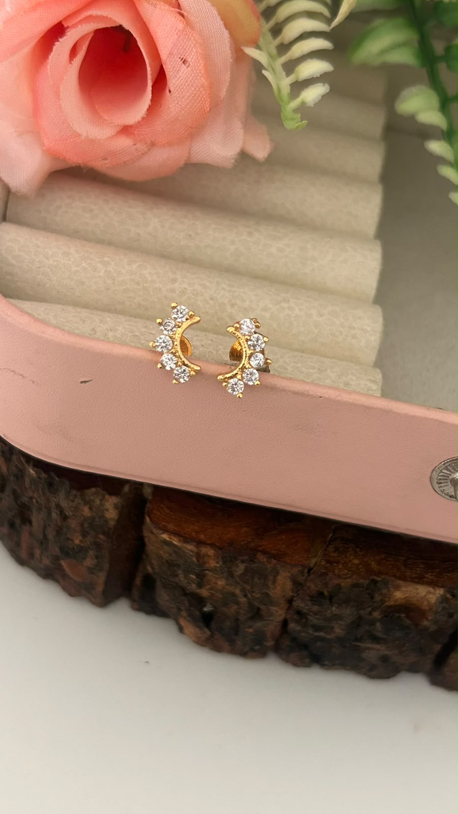 Cute Small Panchaloham cuff type small  Ear Studs | Premium Finish Earrings