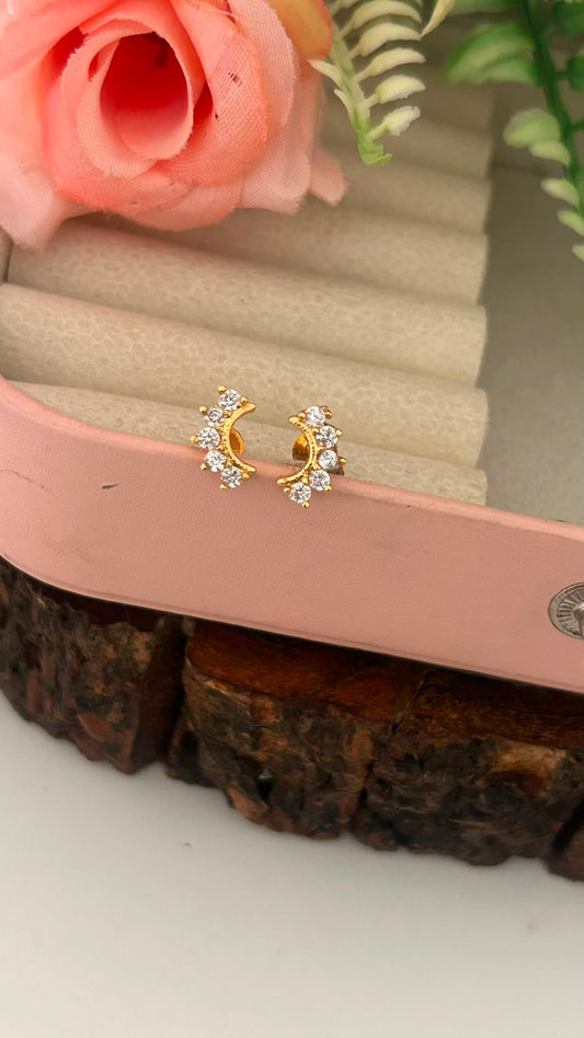 Cute Small Panchaloham cuff type small  Ear Studs | Premium Finish Earrings