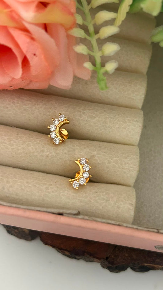 Cute Small Panchaloham cuff type small  Ear Studs | Premium Finish Earrings