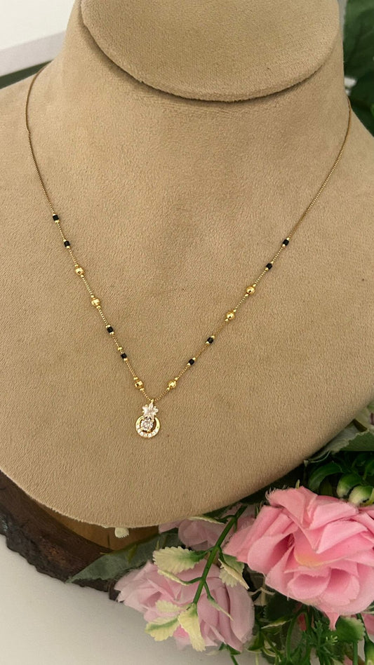 Trendy Black Beads Mangalsutra Necklace for Women