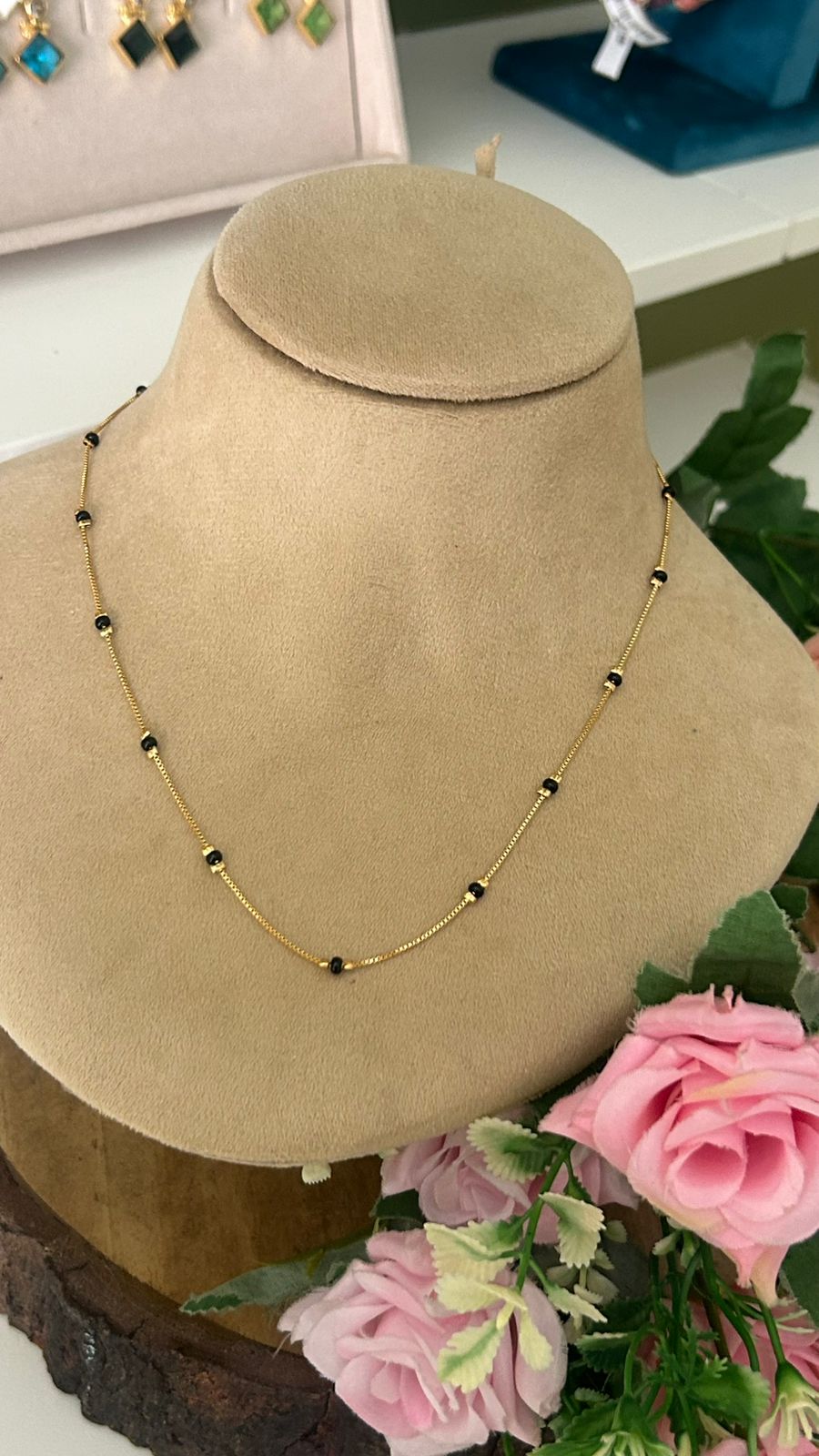 Modern Gold Plated Pendantless Mangalsutra