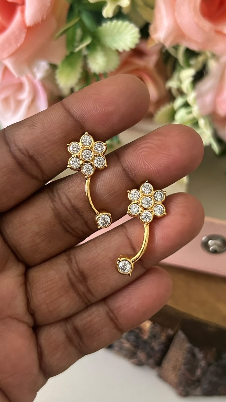 Panchaloham Polished Celeste Curve Drop Earrings
