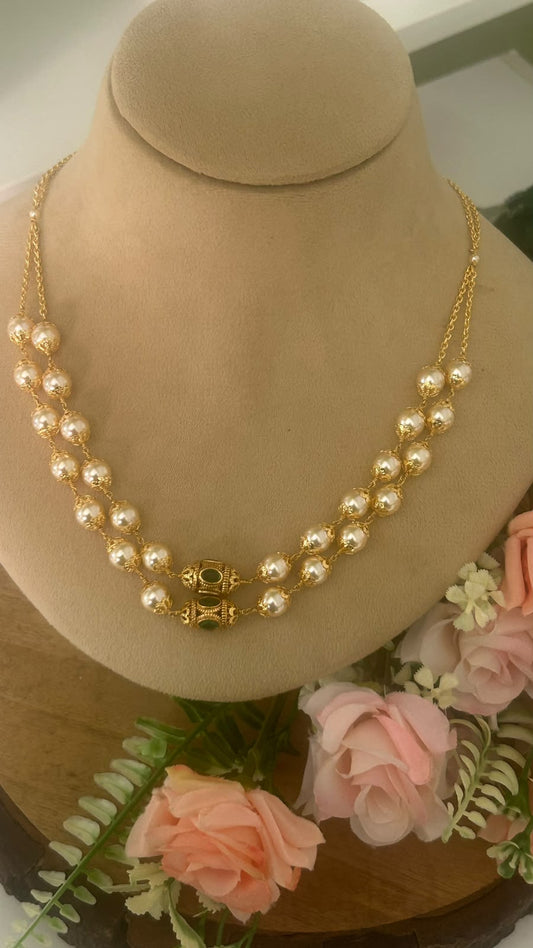 Rashmika Mandanna Inspired Gold Plated Diamond Cut Choker Necklace with Sparkling Stone Floral Design for Women