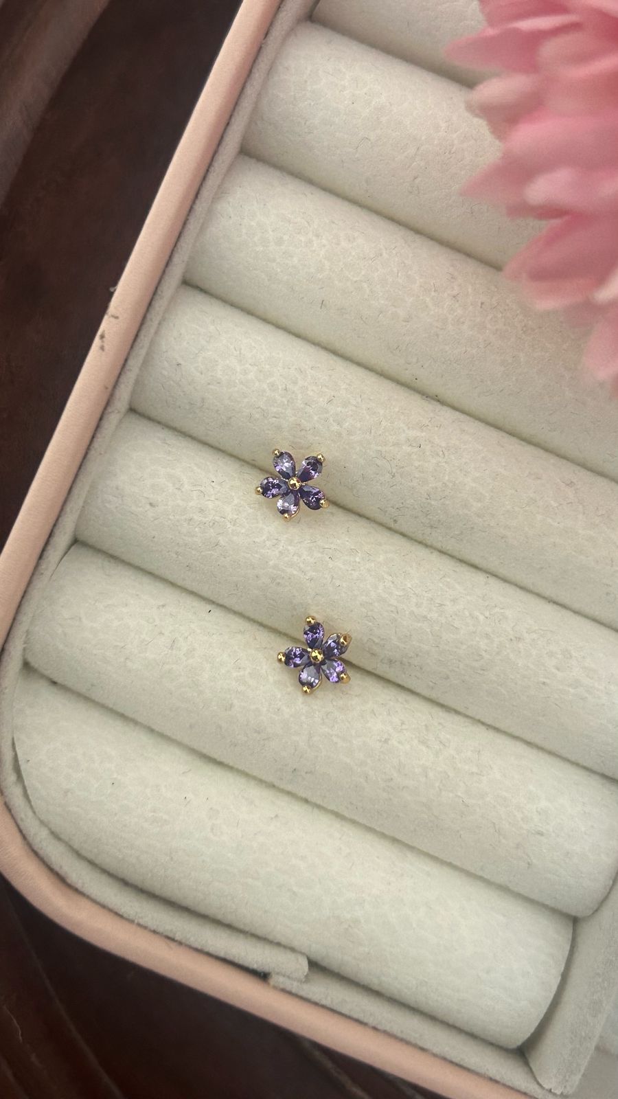 Petal Flower Stud Earrings for Women – Gold Plated Minimalist Floral Jewelry