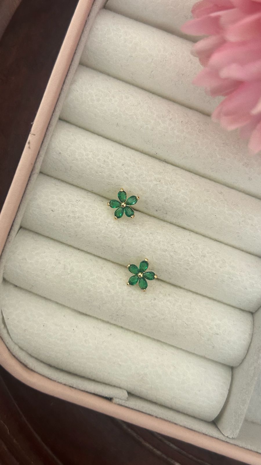 Petal Flower Stud Earrings for Women – Gold Plated Minimalist Floral Jewelry